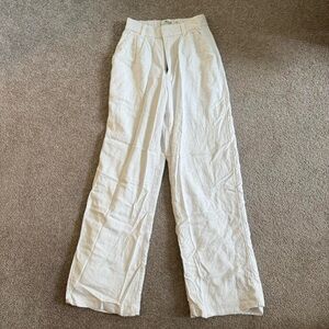 Hollister White Wide-Leg Pants